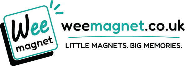 Wee Magnet official logo. The text reads: weemagnet.co.uk. Little Magnets. Big Memories.